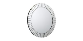 Sonata Round Wall Mirror - Clear Glass - Lacquered MDF