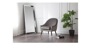 Soprano Lean-to Dress Mirror - Clear Glass - Lacquered MDF