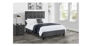 Sorrento High Headboard Bed - Slate Grey - Slate Grey Linen - Other Sizes Available - 135cm 150cm 180cm