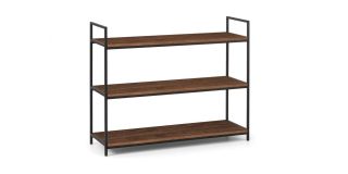 Tribeca Low Bookcase - Walnut - Walnut Finish