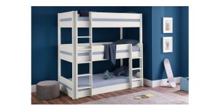 Trio Bunk - Surf White - Surf White Lacquer - Solid Pine with MDF