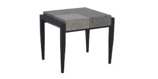 Vermont End Table Black Metal Legs