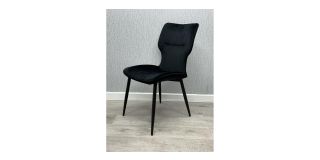 Pair Of Windsor Black Velvet Chairs