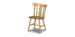 Yorkshire Fiddleback Chair - Honey Lacquered Finish - Solid Malaysian Hardwood