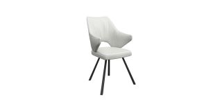 Zola Leather Dining Chair White (Per Pair)