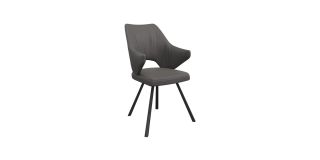 Zola Leather Dining Chair Grey (Per Pair)