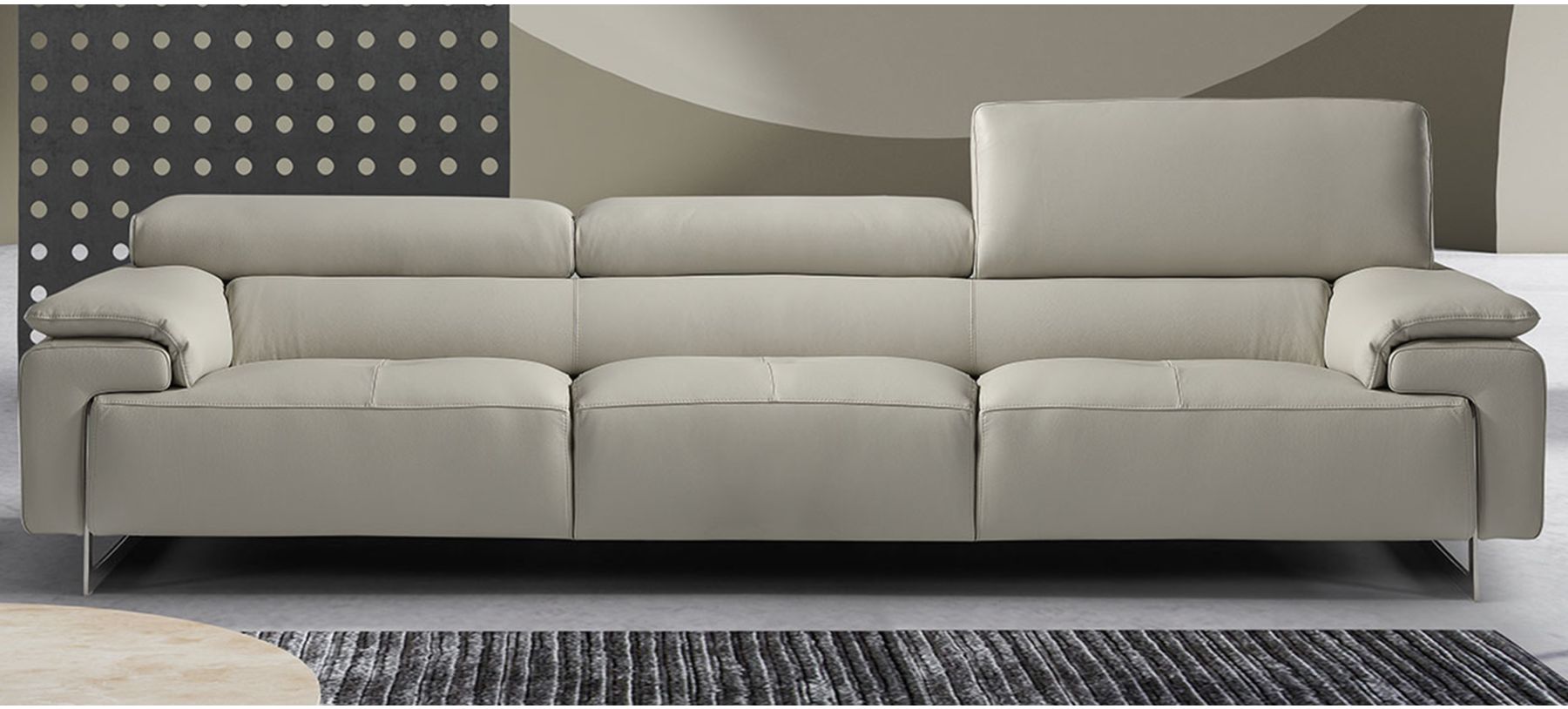Grey leather deals lounge