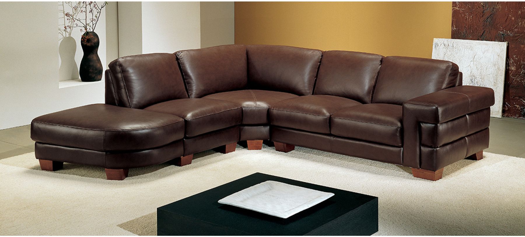 Leather 5 seater corner new arrivals sofa