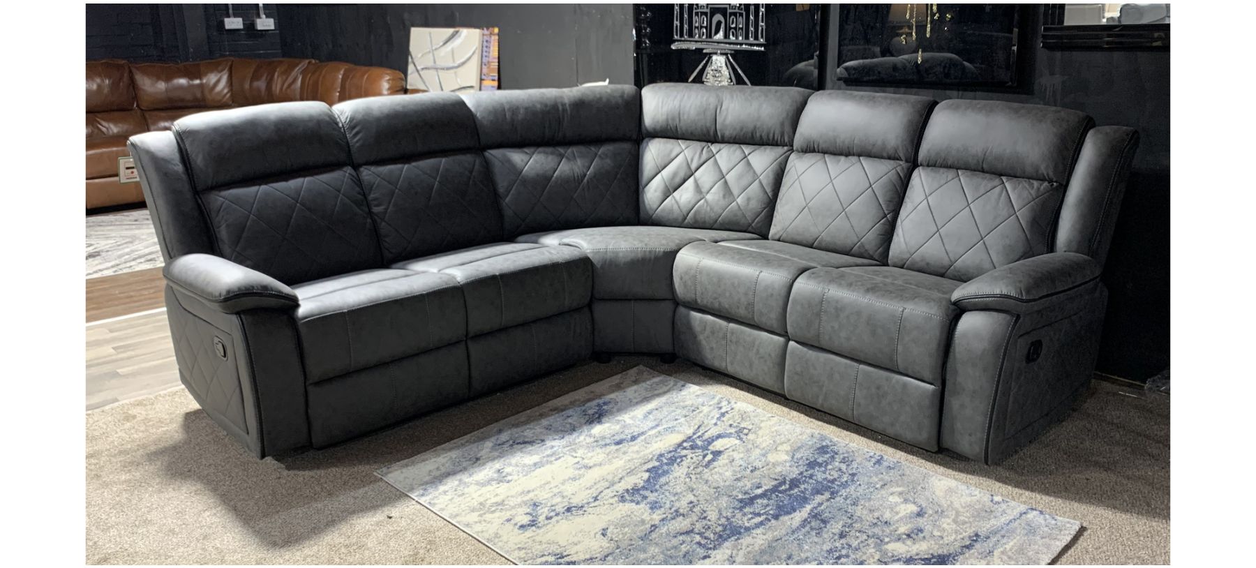 Grey sofa with diamonds best sale
