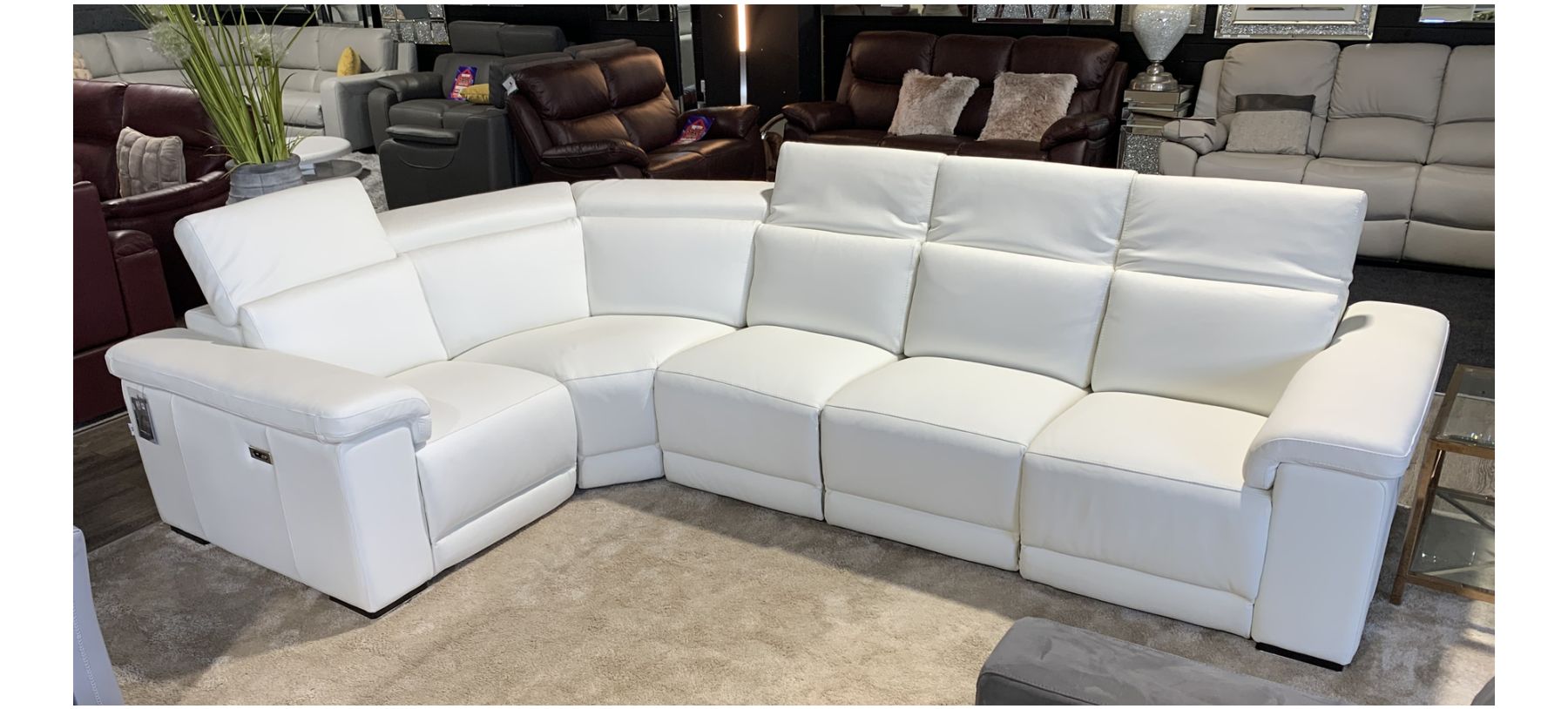 Paluniro White New Trend LHF Double Electric Semi Aniline Leather