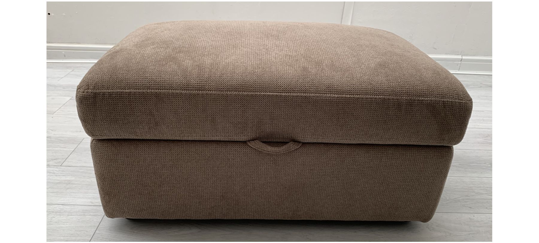 Brown fabric footstool new arrivals