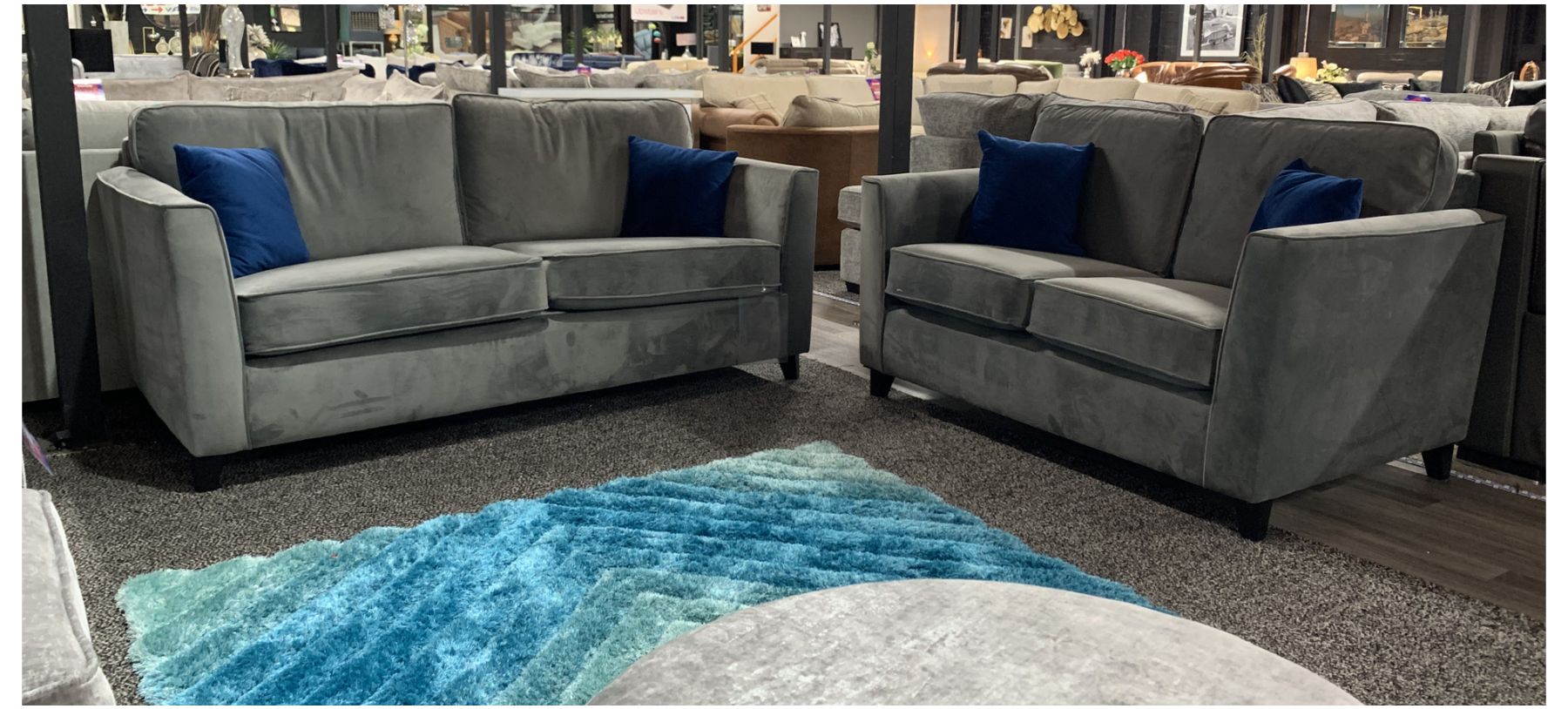 Plush sofa and shop loveseat