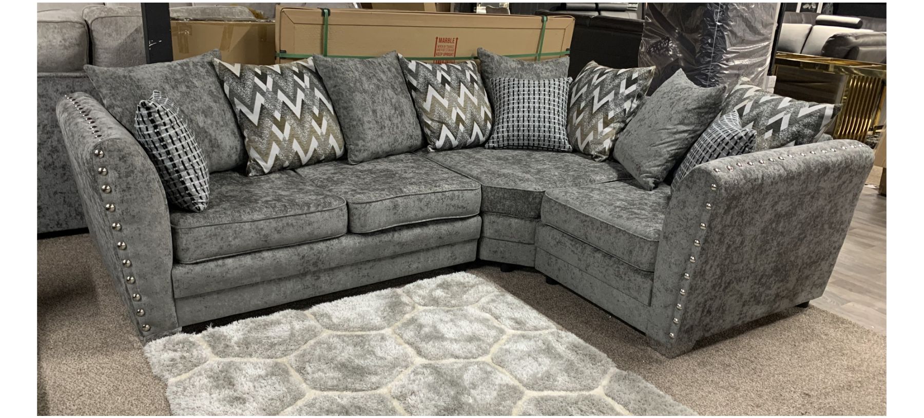 Scs grey shop corner sofa