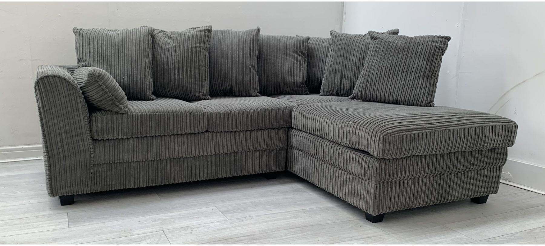 Grey deals corduroy sofa