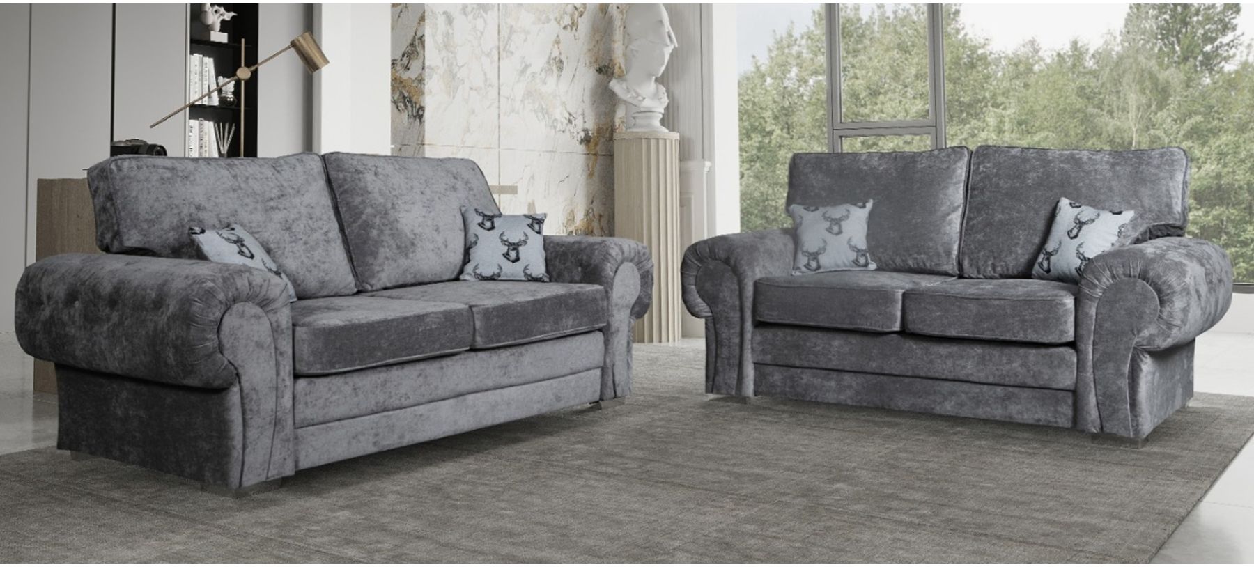 Black high store back sofa
