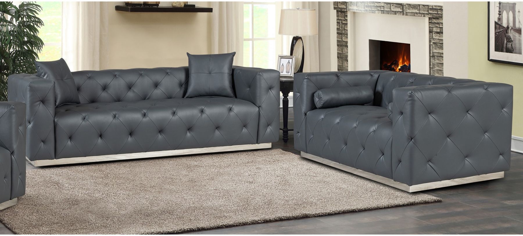 Sectional sofa and store loveseat set
